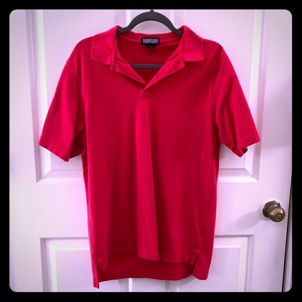 Men’s Red Land’s End Polo